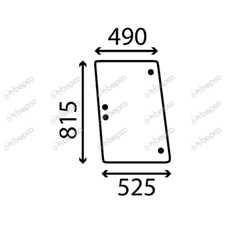 STAKLO KABINE BOČNO MASSEY FERGUSON MF 254